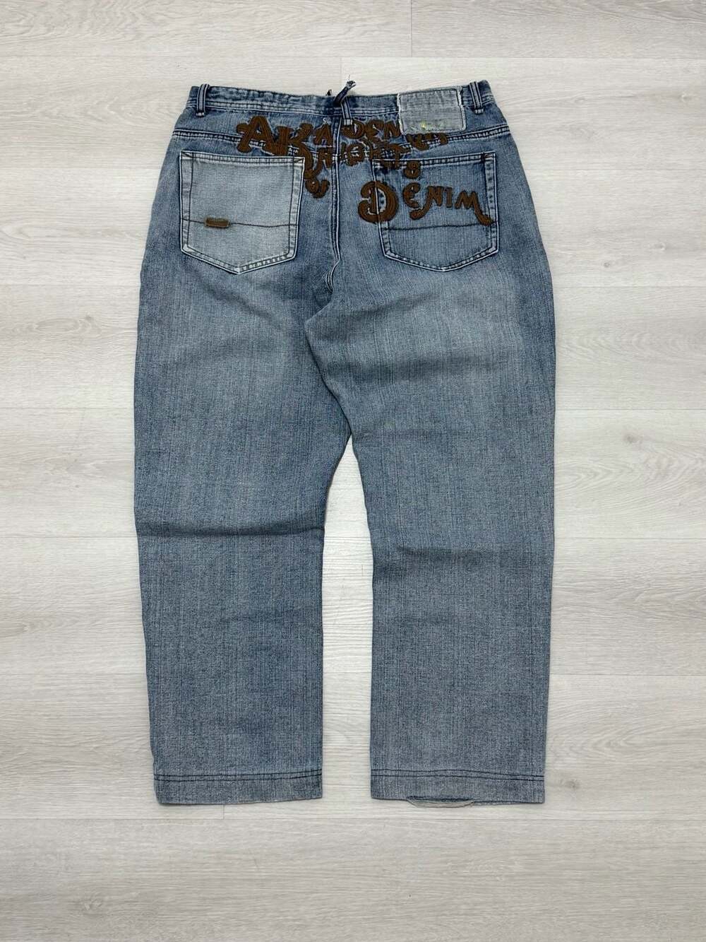 Akademiks Vintage Y2K Embroidered Baggy Denim Jeans Size 36